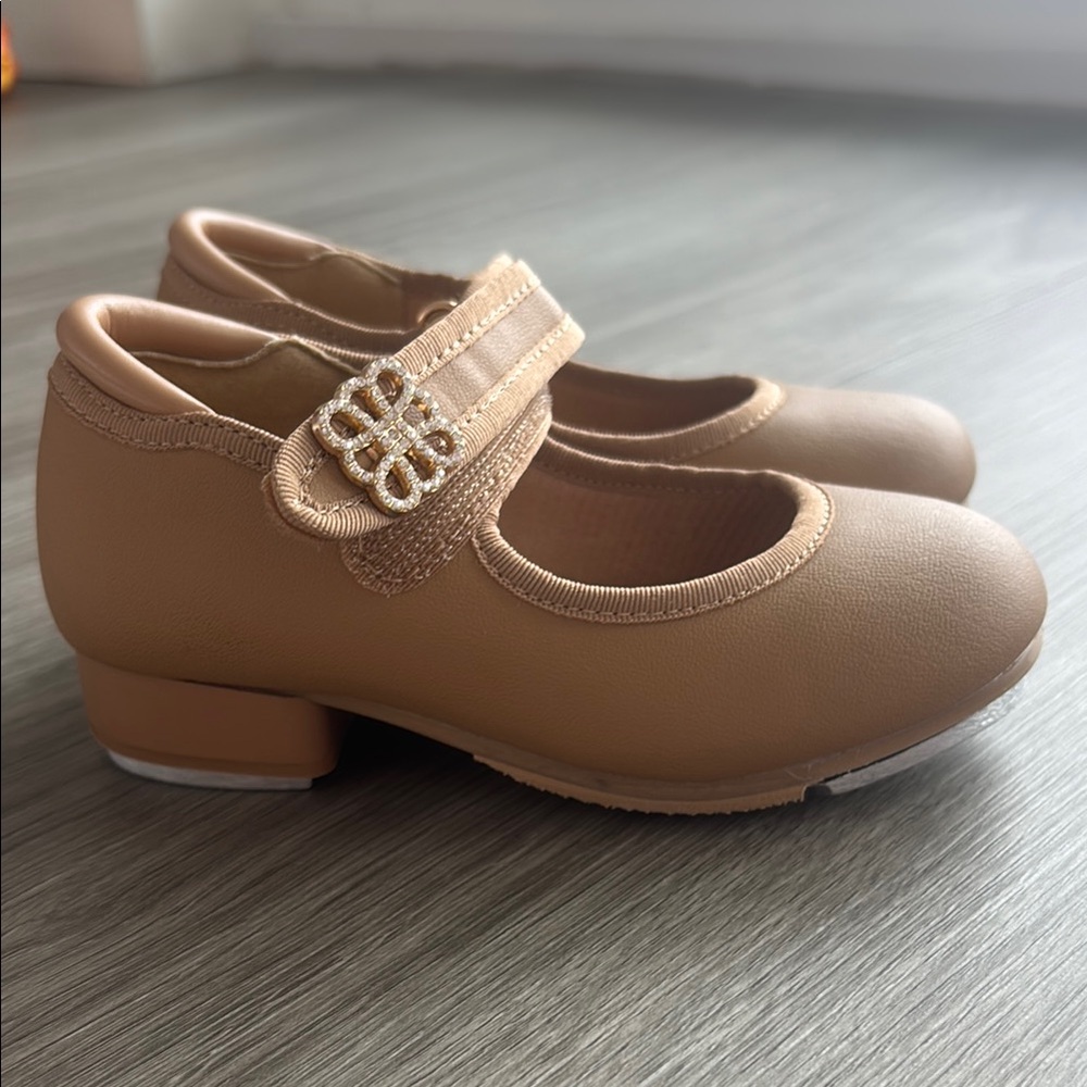 Tan Tap Dance Shoes with Strap